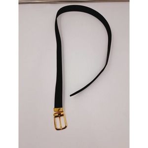 Reversible Men's Black Brown Leather Belt with Gold hardware Made in Italy M38